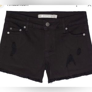 Tractr black girls jean distressed shorts size 7